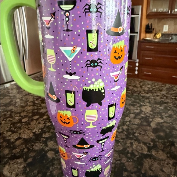 Purple Halloween Themed Water Bottle - Picture 1 of 2